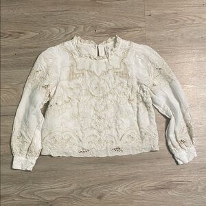 Elegant Cream Embroidered Blouse